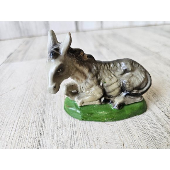 Fontanini vintage donkey Italian Nativity village Xmas Italy - Picture 1 of 8